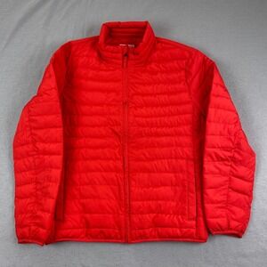 Gap Mens Puffer Jacket Large Cold Control Quilted Water Resistant Insulated